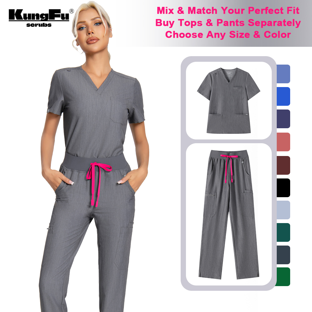 Medical Lab Uniform - 쿵푸 스크럽 여성 간호사 스크럽 의료