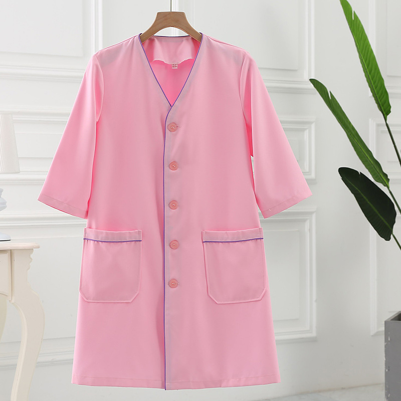 고품질 피부 관리 작업복 흰색 여성용 반팔 한국식 코트 - Lab Coat Medical 리뷰 및 가격