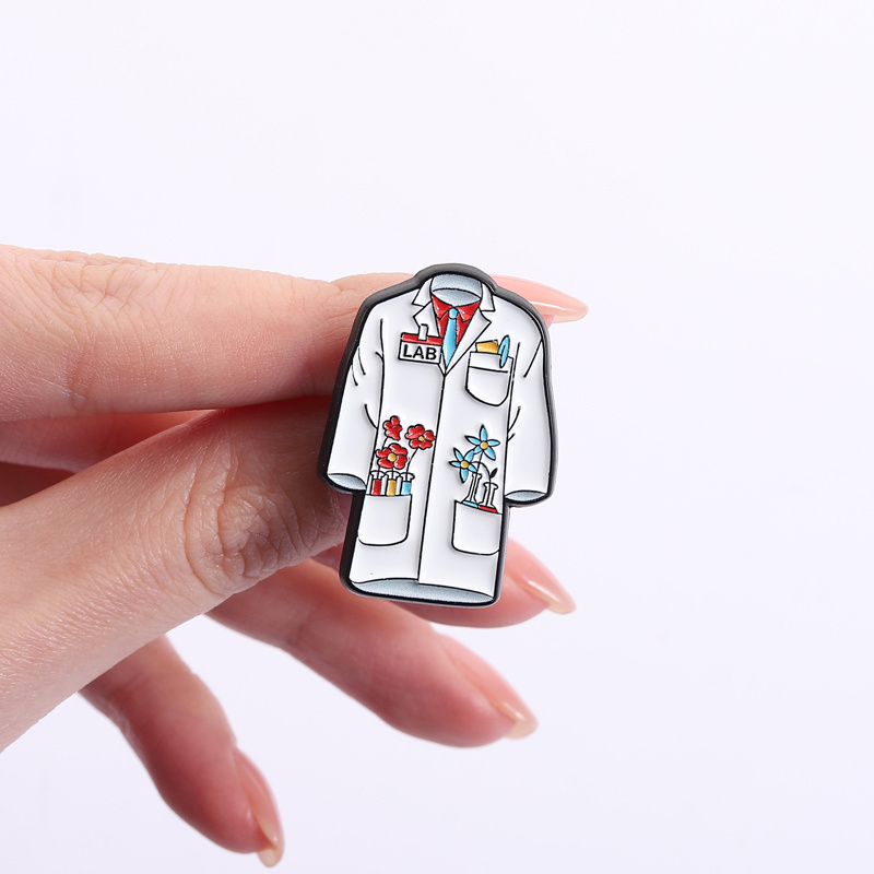 꽃무늬 의사 간호사 코트 에나멜 핀 의료용 흰색 실험실 - Lab Coat Medical 리뷰 및 가격