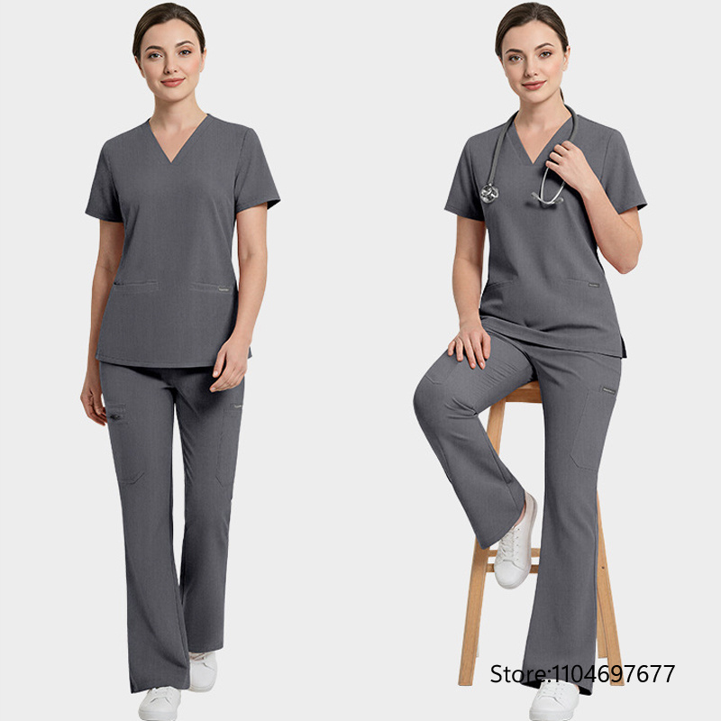새 병원 의사 작업복 유니섹스 수술복 상의+하의 여성  - Medical Lab Uniform 리뷰 및 가격