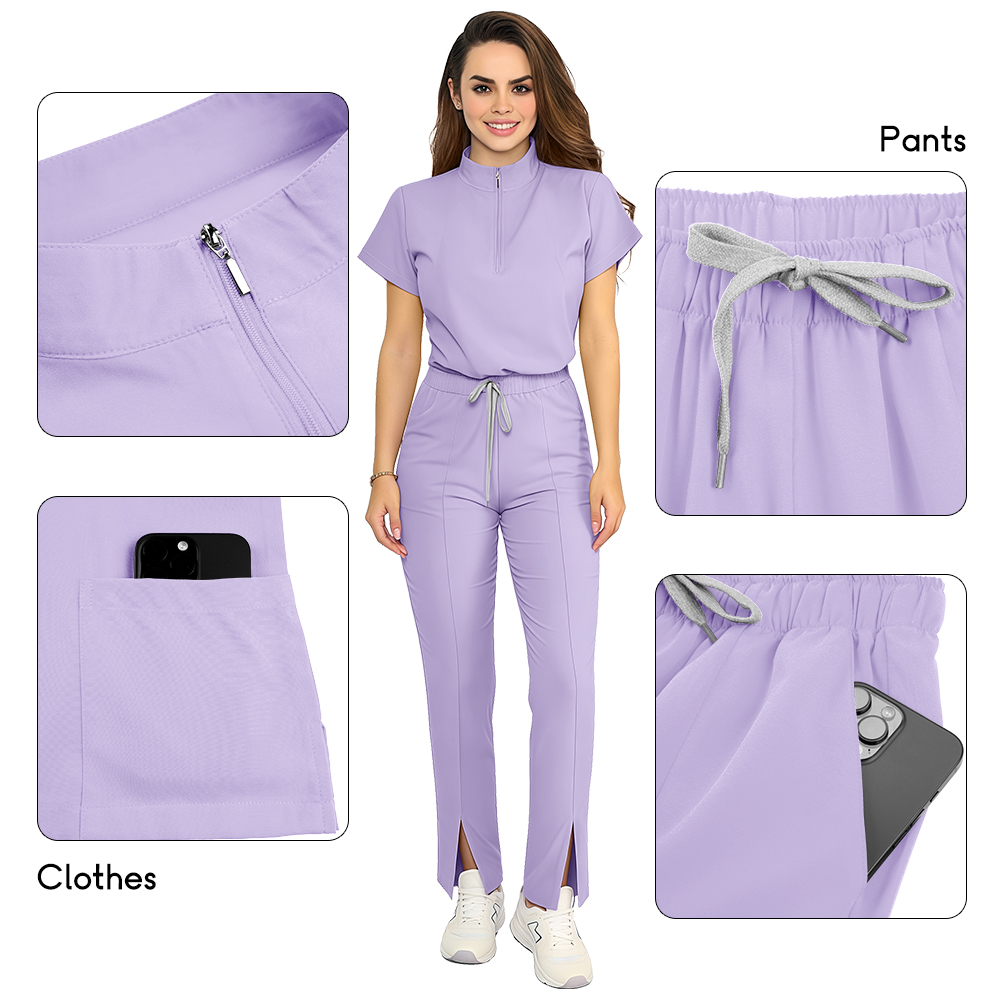 의료 작업복 상의 바지 의료복 여성 작업복 세트 의사  - Lab Coat Medical 리뷰 및 가격