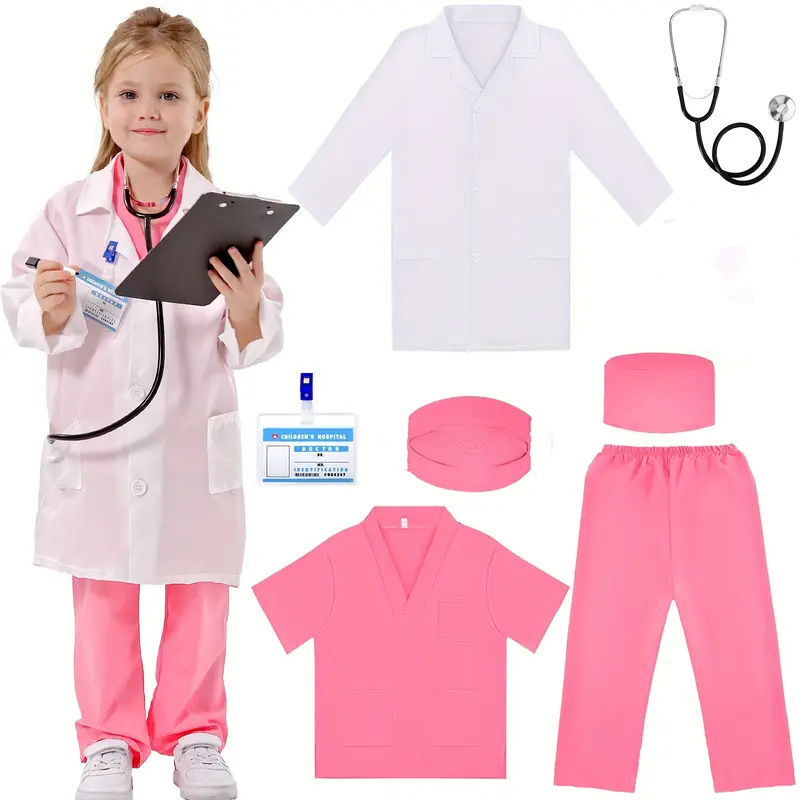 7PCS 어린이 의사 간호사 코스프레 복장 소년 소녀  - Lab Coat Medical 리뷰 및 가격