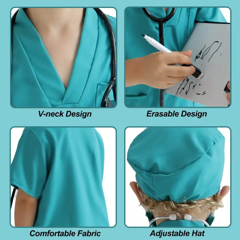 7PCS 어린이 의사 간호사 코스프레 복장 소년 소녀  - Lab Coat Medical 리뷰 및 가격