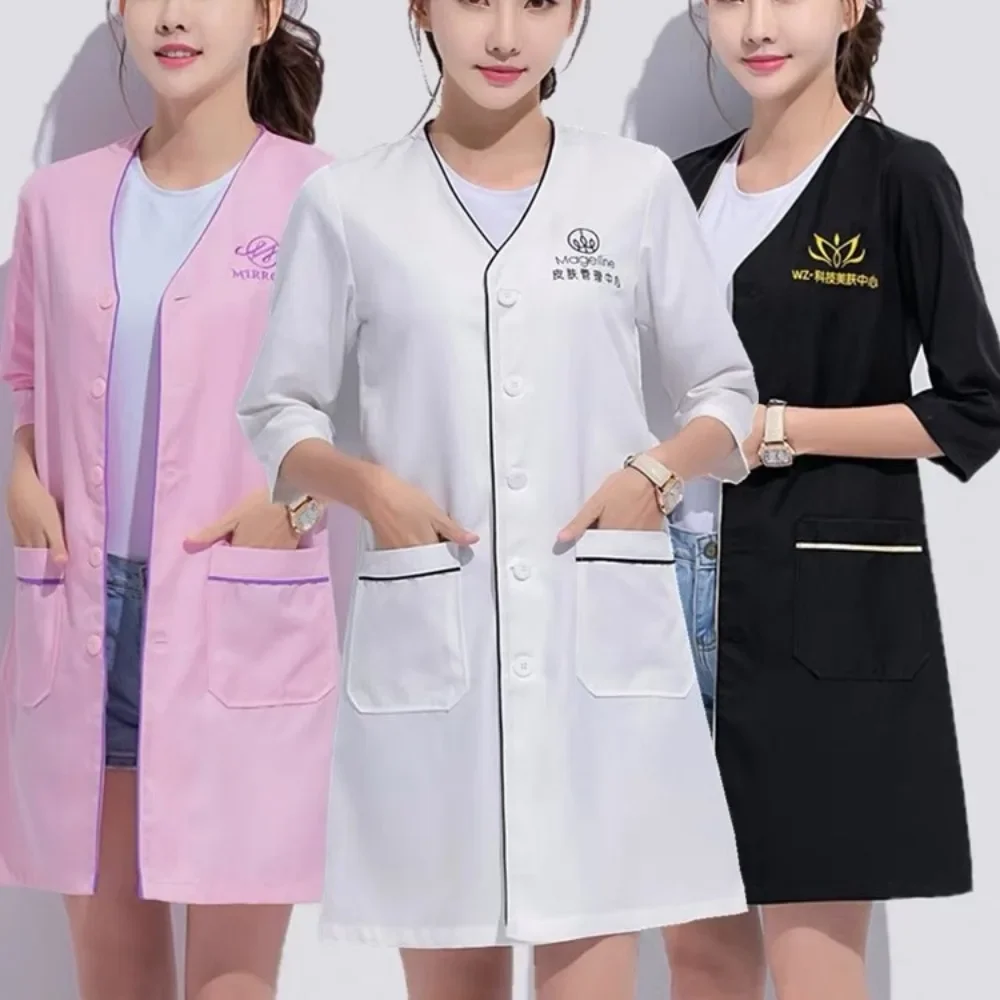 맞춤형 로고 뷰티 유니폼 미용사 스킨 매니저 작업복 스 - Lab Coat Medical 리뷰 및 가격