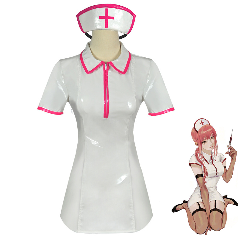 애니메이션 전기톱 남자 코스프레 의상, 마키마 파워 섹 - Medical Lab Uniform 리뷰 및 가격