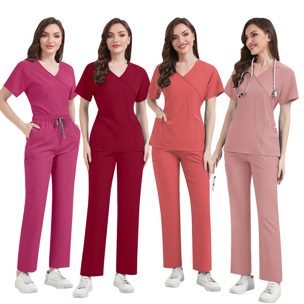 슬림핏 여성 스크럽 세트 병원 의료 유니폼 간호사 액세 - Medical Lab Uniform 리뷰 및 가격