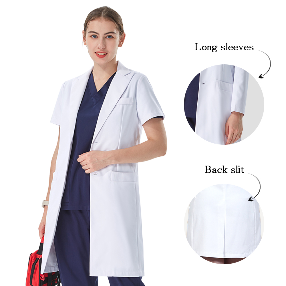 사려 깊은 라펠 칼라 화이트 실험복 의사용 면 폴리에스 - Lab Coat Medical 리뷰 및 가격