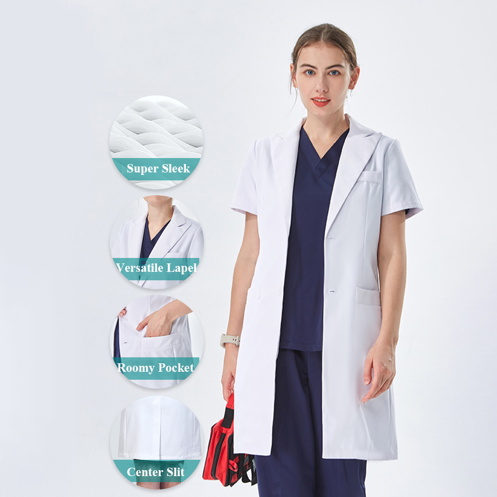 사려 깊은 라펠 칼라 화이트 실험복 의사용 면 폴리에스 - Lab Coat Medical 리뷰 및 가격