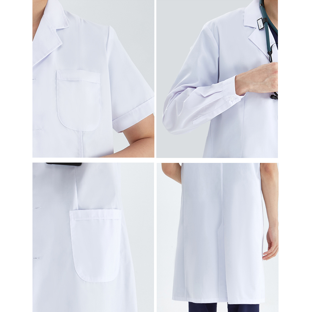 남녀공용 화이트 코트, 병원 의사 슬림 간호사 유니폼, - Lab Coat Medical 리뷰 및 가격