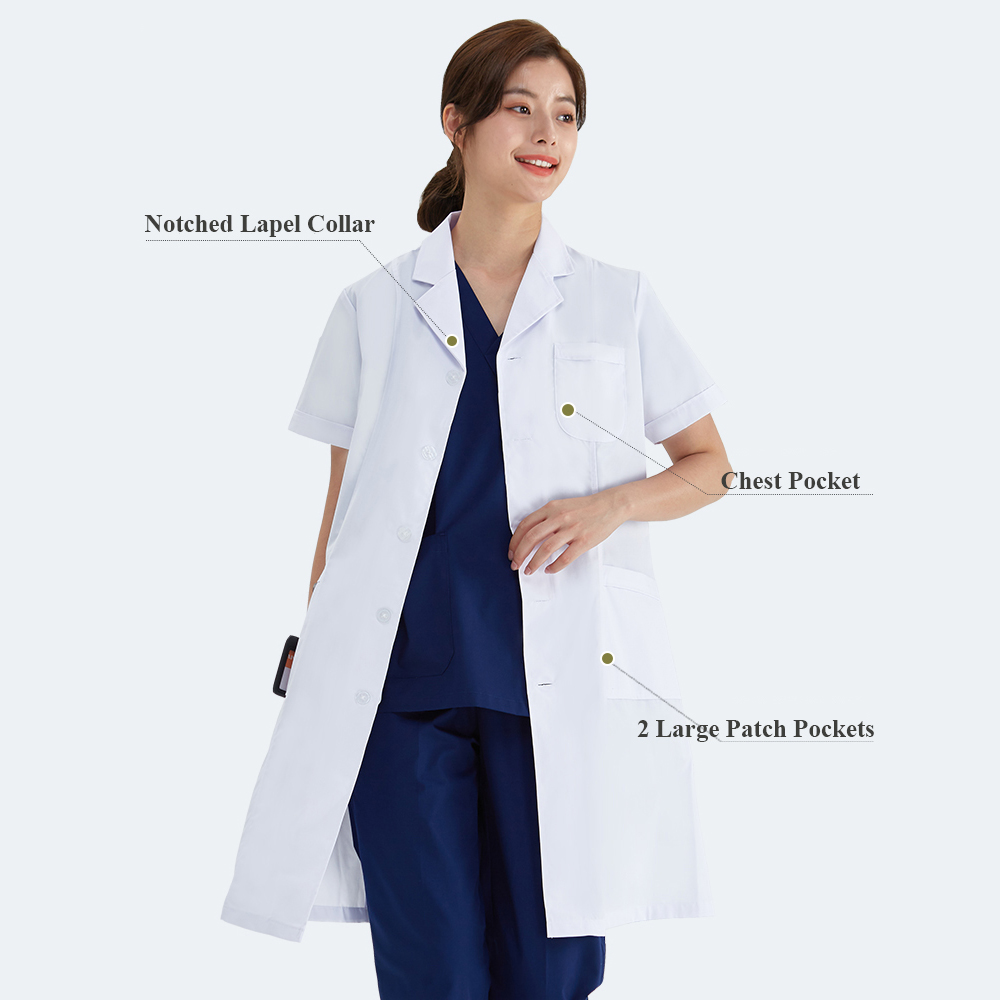 남녀공용 화이트 코트, 병원 의사 슬림 간호사 유니폼, - Lab Coat Medical 리뷰 및 가격